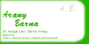 arany barna business card